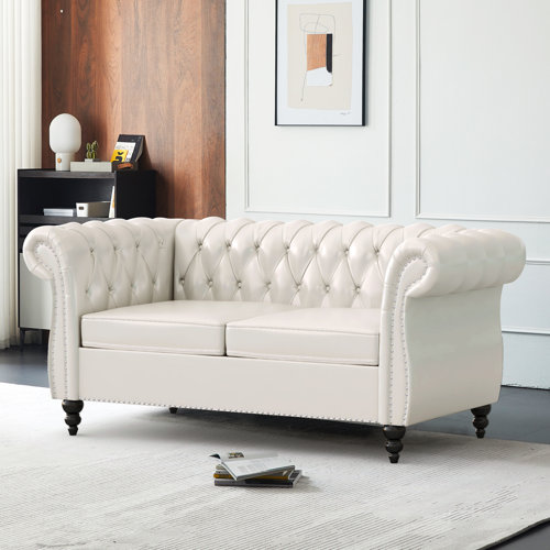 Canora Grey 62'' Faux Leather Loveseat & Reviews Wayfair